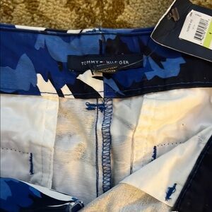 Tommy Hilfiger Blue and White Camouflage Shorts